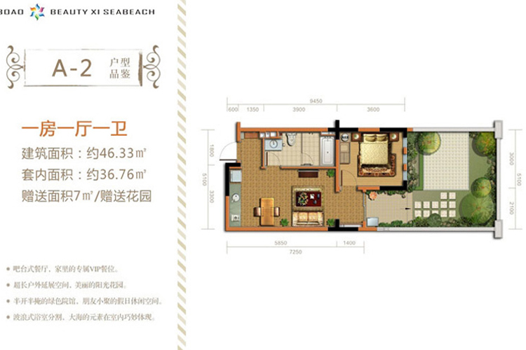 46.33平米一房一厅