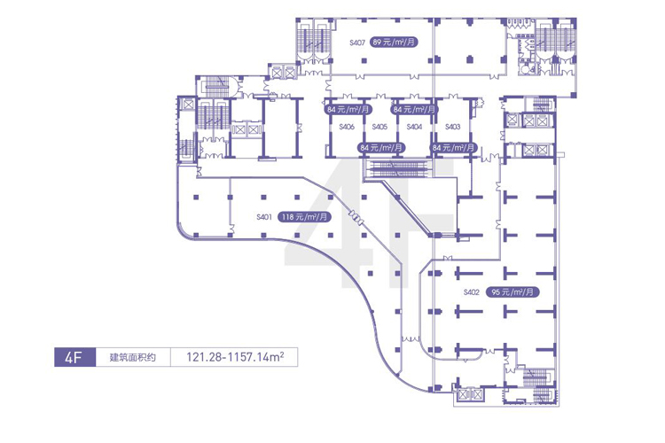 4F裙楼商铺-户型分布