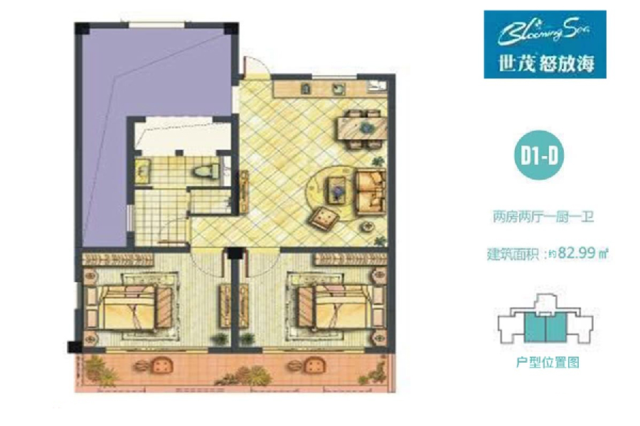 D1-D户型  两房两厅
