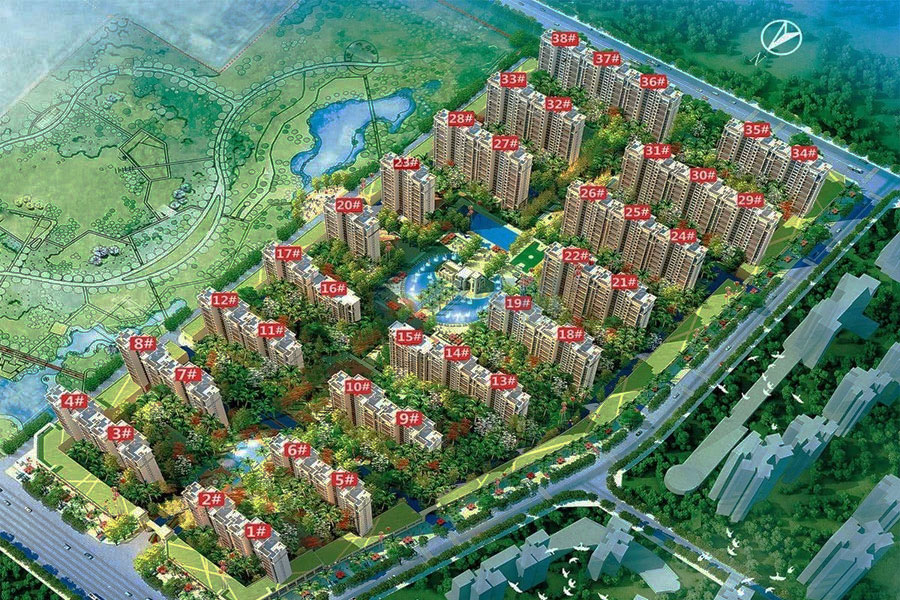 鸿信南茶御景-楼号分布图